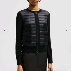 몽클레어 여성 트리콧 니트 패딩 가디건