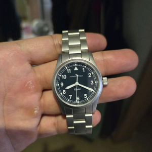해밀턴 카키필드 쿼츠 청판 33mm