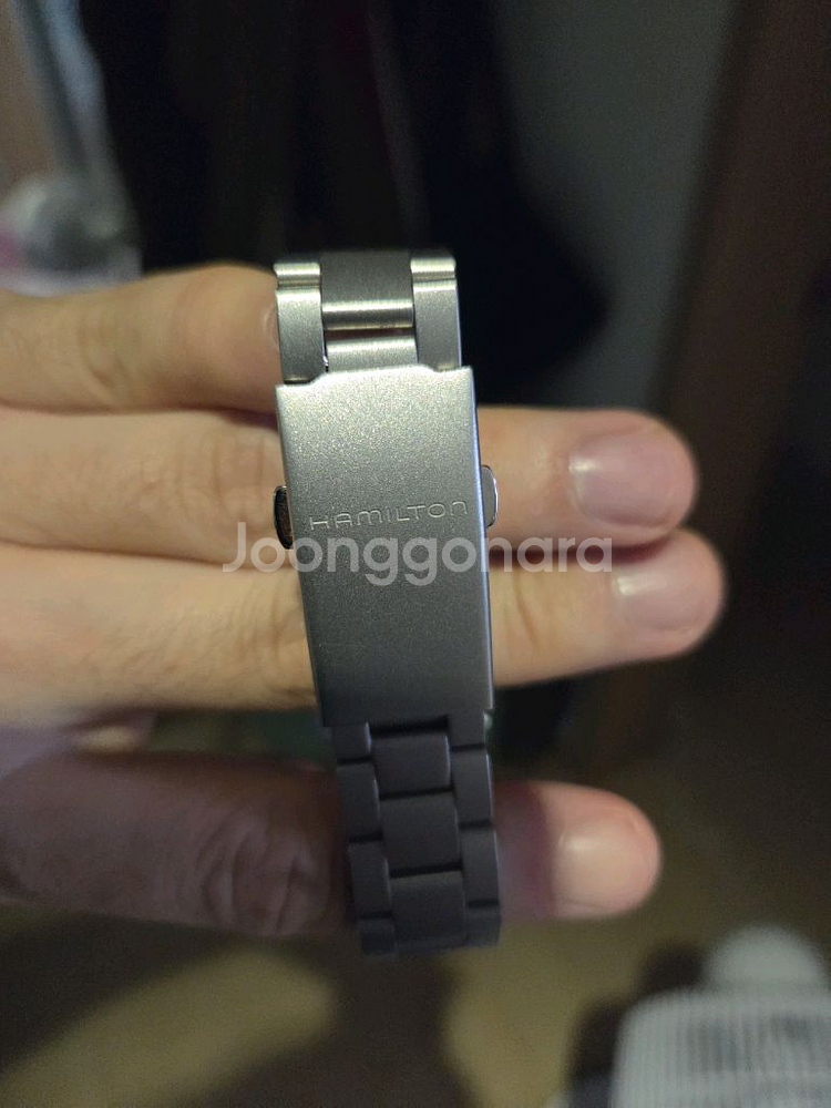 해밀턴 카키필드 쿼츠 청판 33mm--4