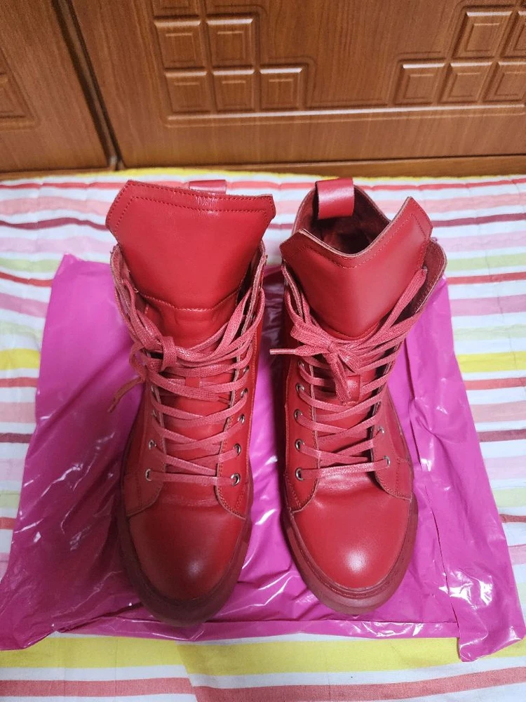 바이크 가죽하이탑 스니커즈 270-275mm 팔아요 이미지