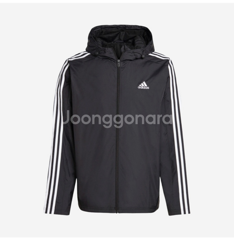 아디다스 에센셜 3S 우븐 윈드브레이커 자켓 L--0