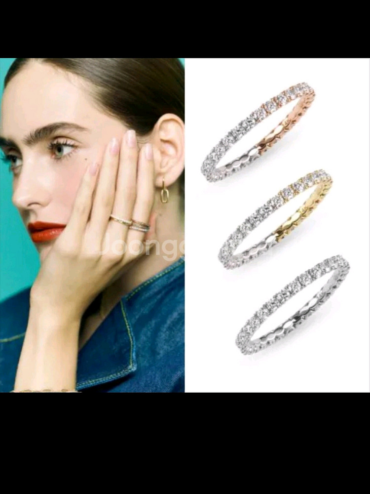 14k 모이사나이트 이터니티 반지--0