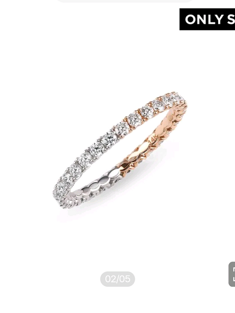 14k 모이사나이트 이터니티 반지--1