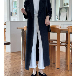 오케이플레이스 에디토 핸드메이드 코트 다크차콜 숏버젼