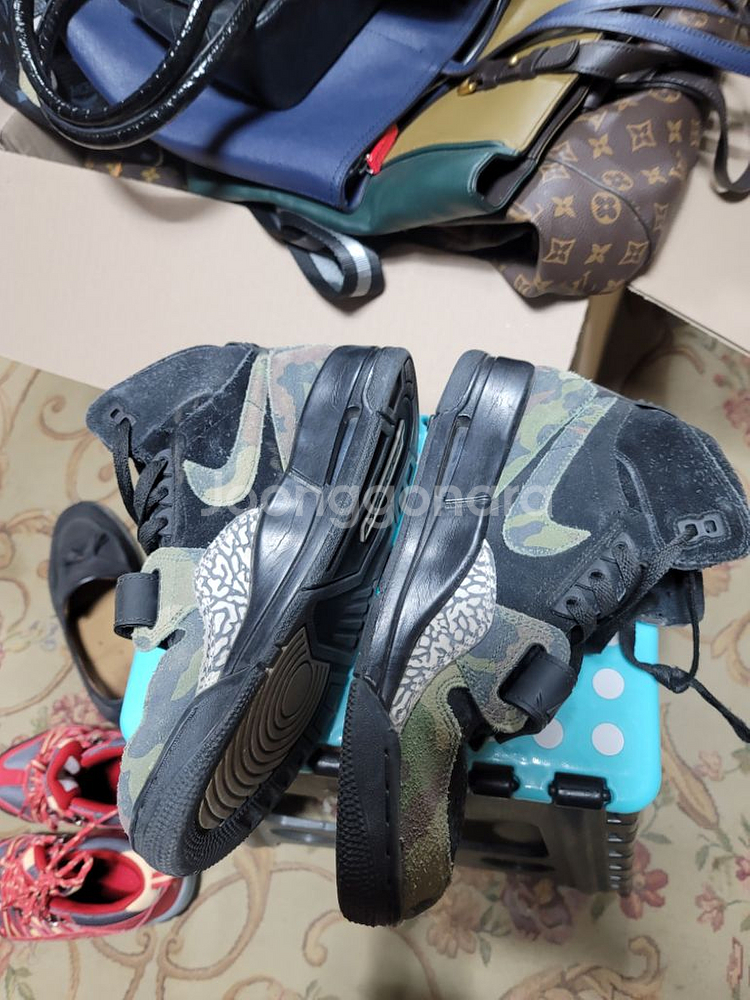 나이키 조던 블랙카모 농구화 255--4