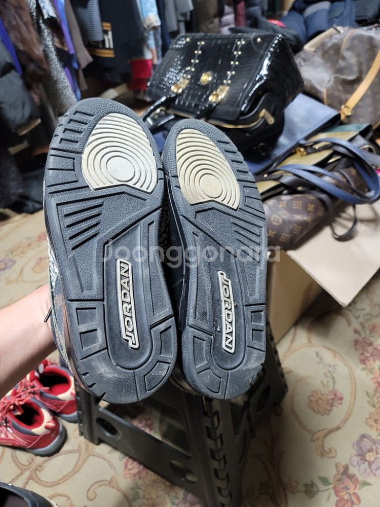 나이키 조던 블랙카모 농구화 255--6