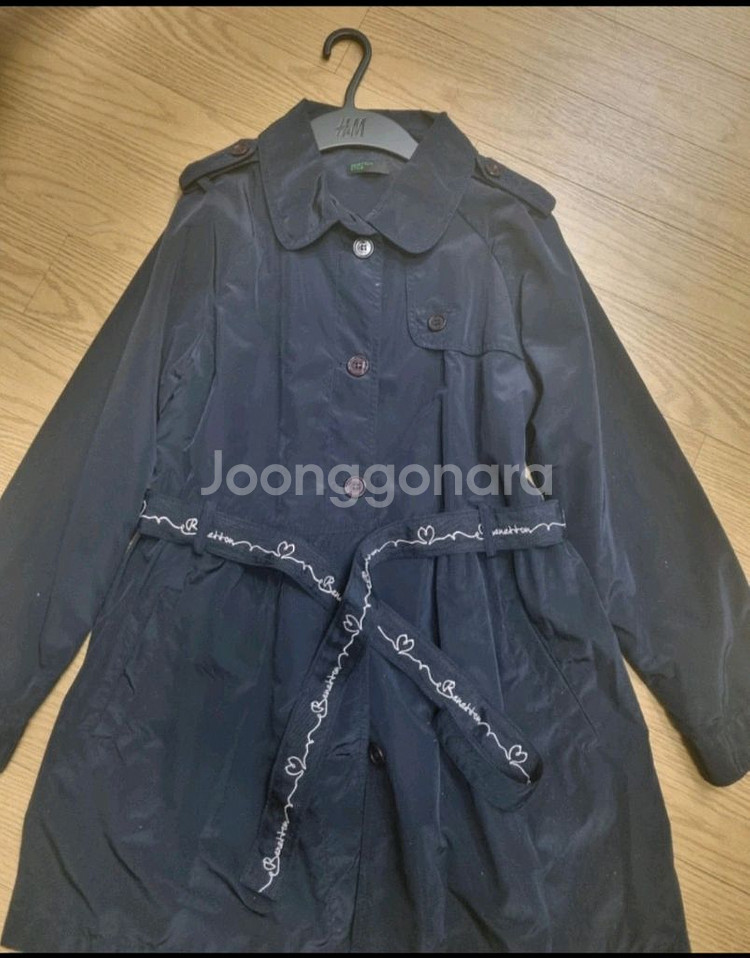 베네통 키즈 155 가을 반코트. 여아 150 가을코트--0