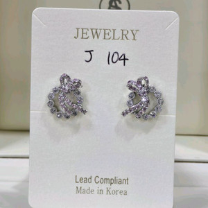 925은침 큐빅 셋팅 귀걸이
