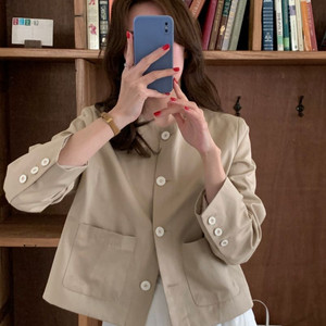 새상품 노카라 베이지 자켓