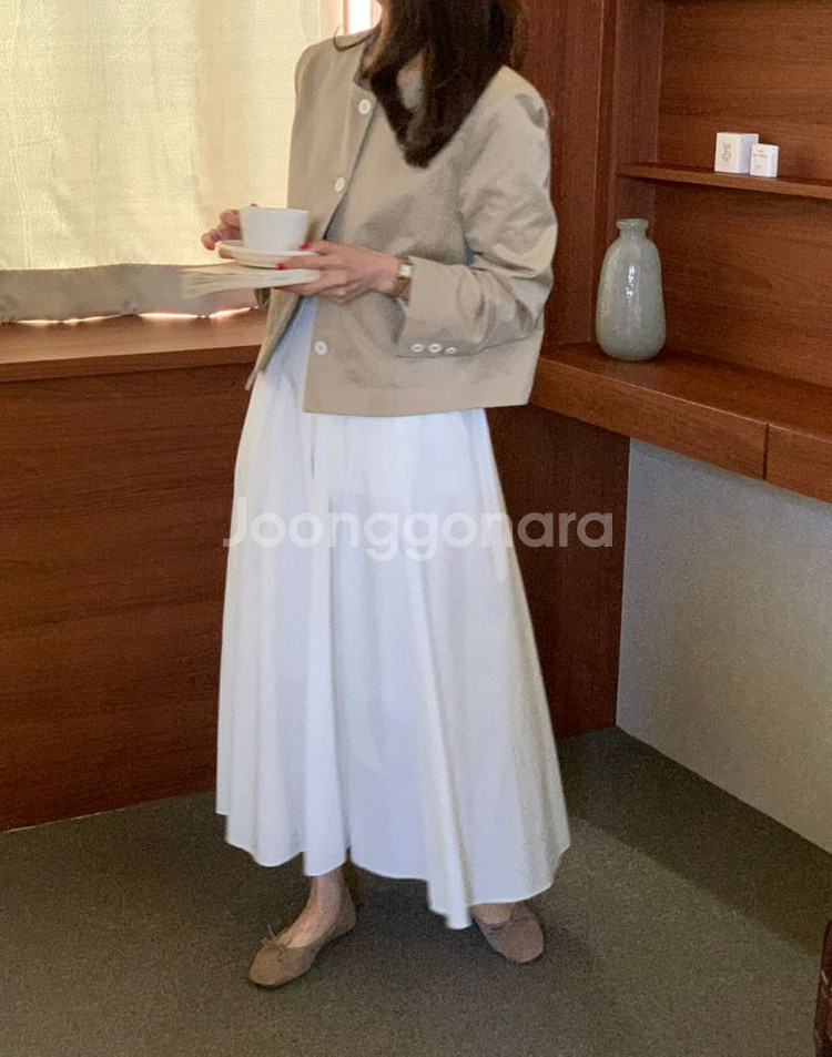 새상품 노카라 베이지 자켓--2