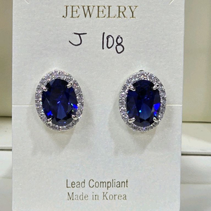 925은침 큐빅 셋팅 귀걸이