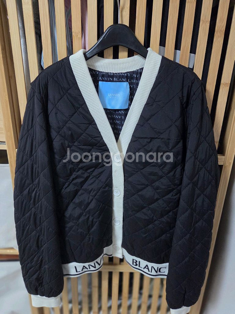 23FW 랑방 블랑 여성 퀼팅 가디건(블랙/90)--5