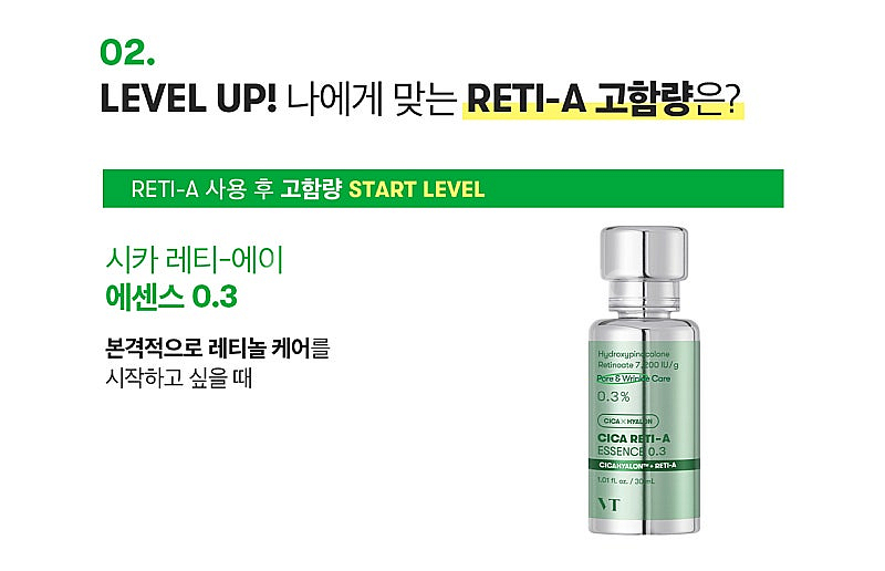 새상품) VT 브이티 시카 레티에이 에센스 0.3--3