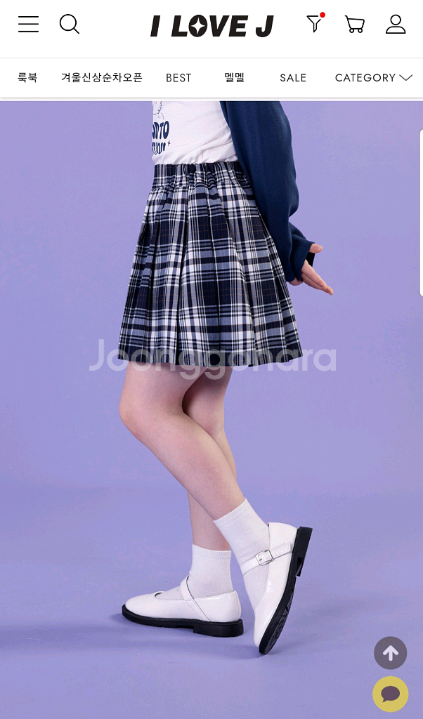 아이러브제이 3종( 티셔츠 2, 체크스커트 2XL)--4