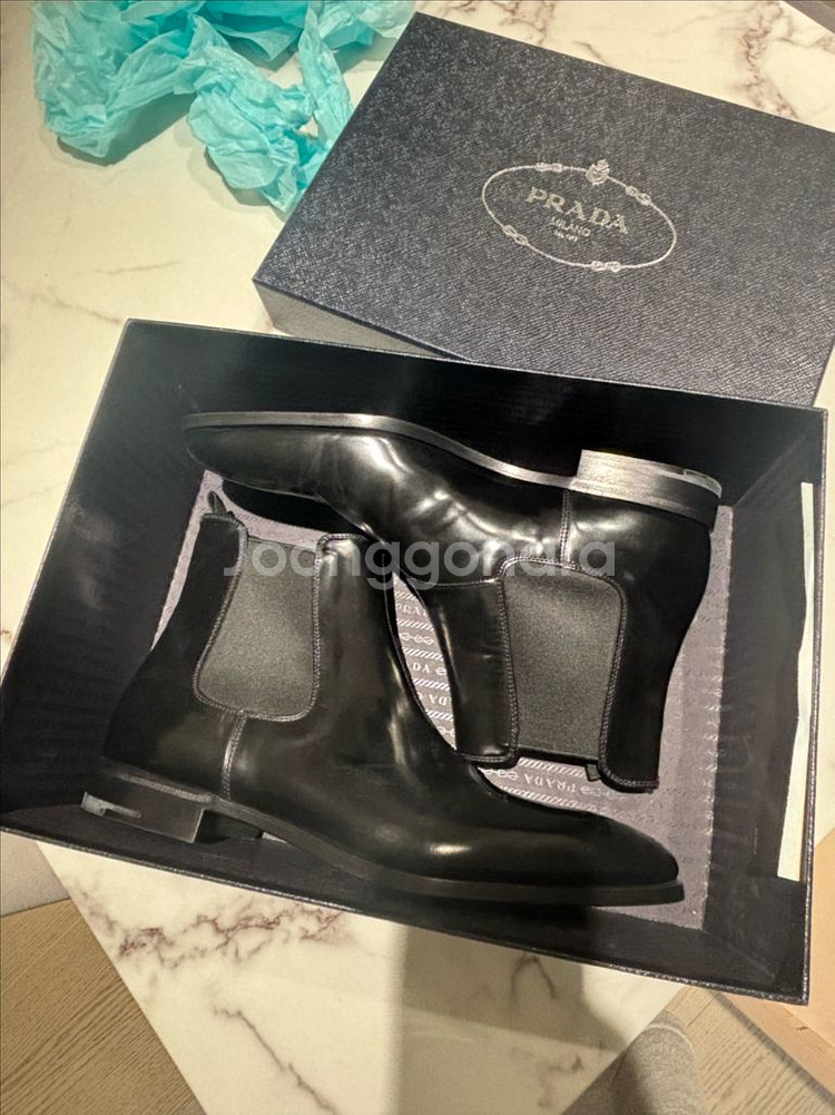 프라다 블랙 첼시 부츠 7.5 (265) 정품--1
