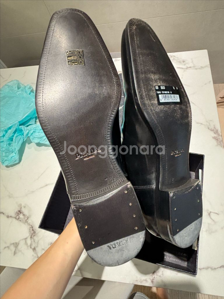 프라다 블랙 첼시 부츠 7.5 (265) 정품--4