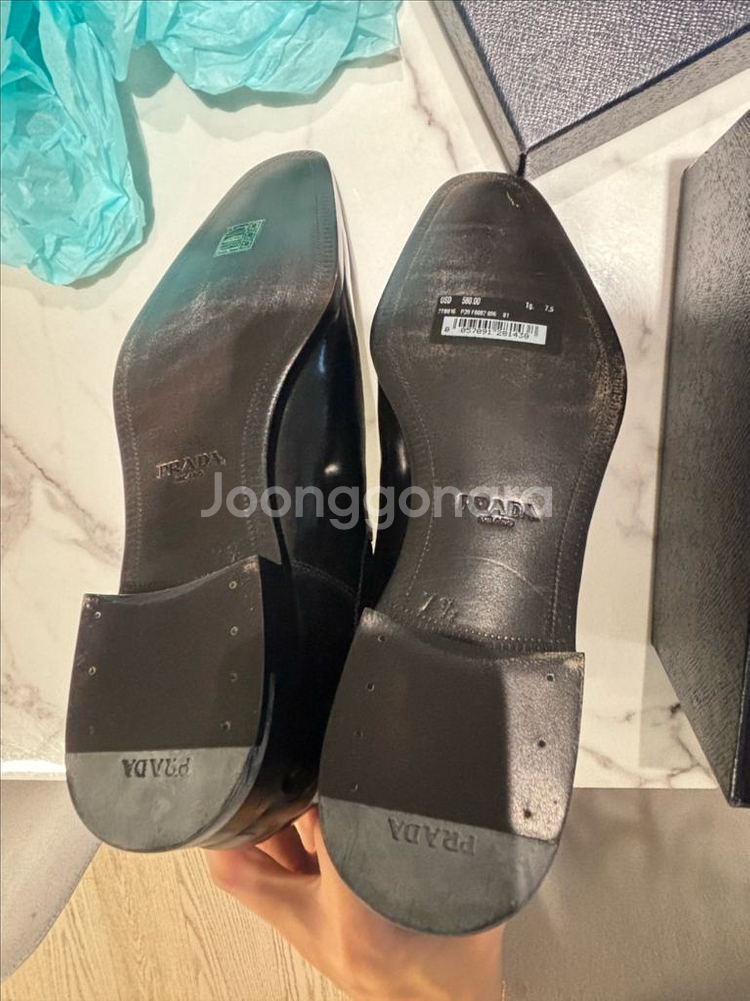 프라다 블랙 첼시 부츠 7.5 (265) 정품--8