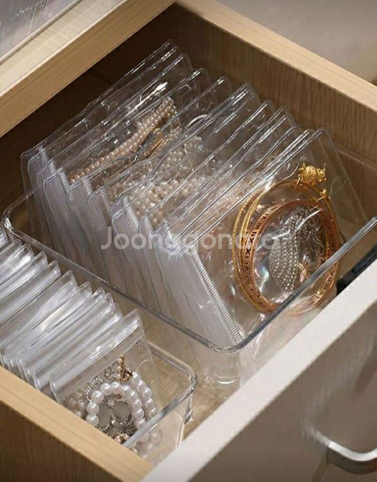 투명 악세서리 보관 지퍼백 50pcs--0