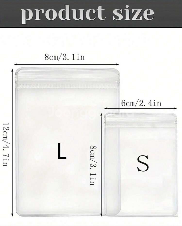 투명 악세서리 보관 지퍼백 50pcs--2