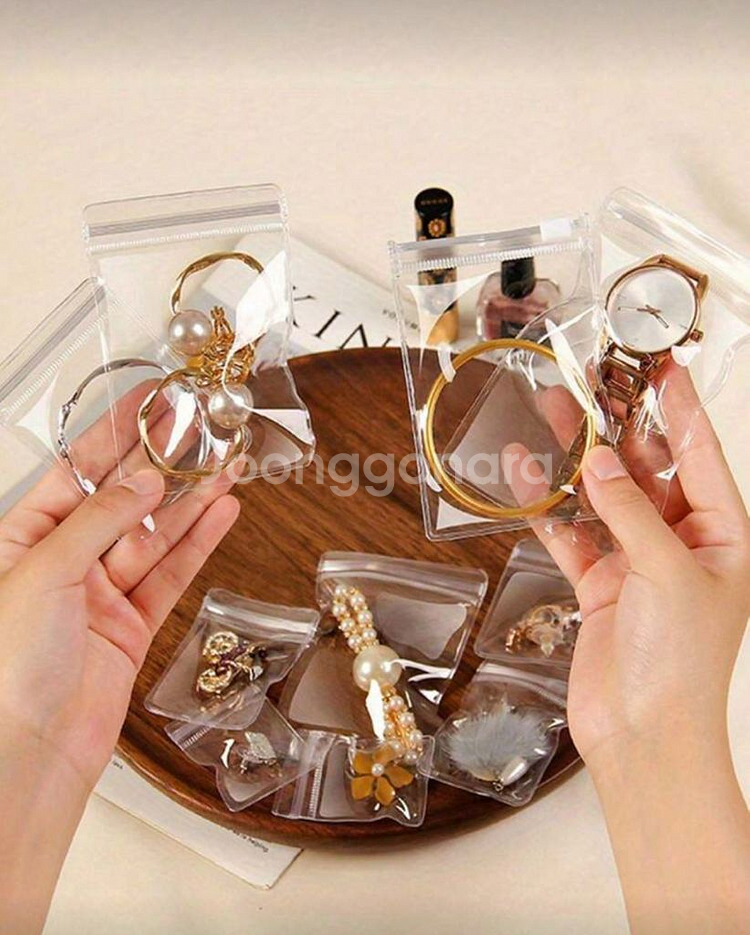 투명 악세서리 보관 지퍼백 50pcs--1