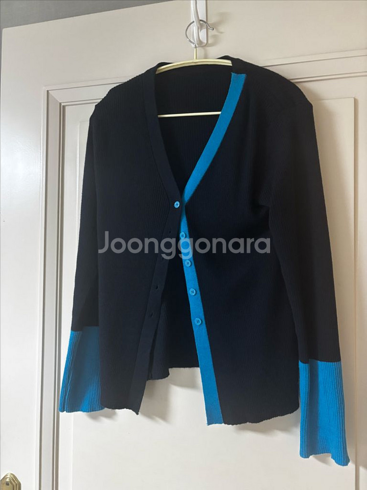 여성 컬러포인트니트 가디건 55--0