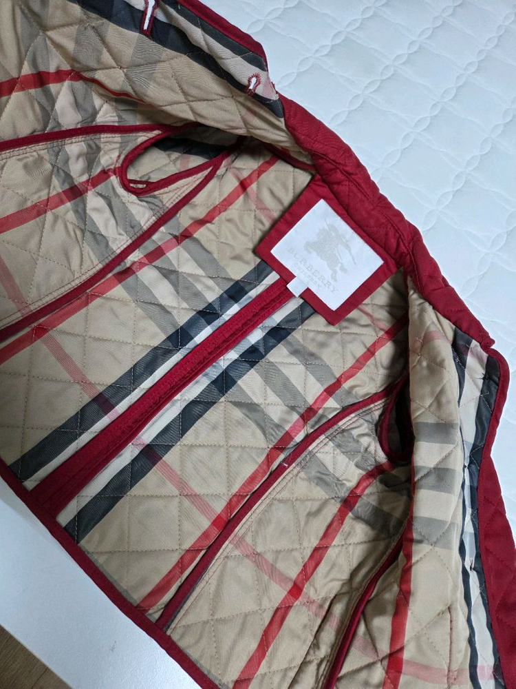 버버리 정품 유아 봄 누빔 자켓 100--3