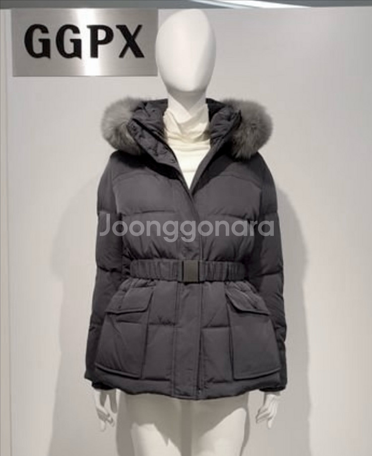 새상품 GGPX 에뜨르몽크 폭스퍼 구스다운패딩--0
