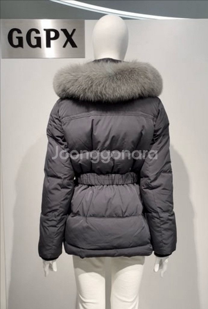 새상품 GGPX 에뜨르몽크 폭스퍼 구스다운패딩--2