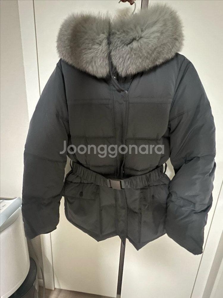 새상품 GGPX 에뜨르몽크 폭스퍼 구스다운패딩--5