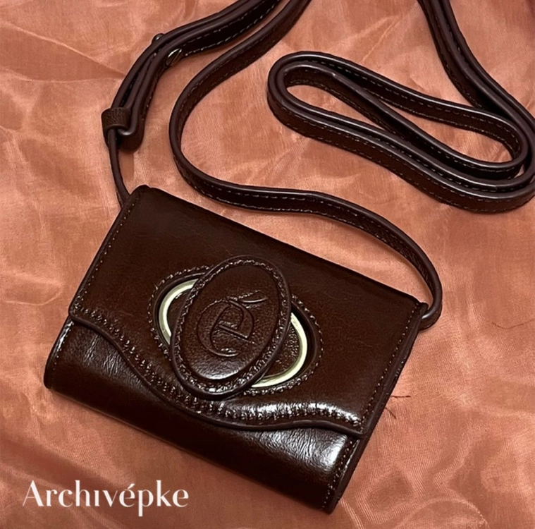 아카이브앱크 카드지갑 오발카드백(Vintage wood 이미지