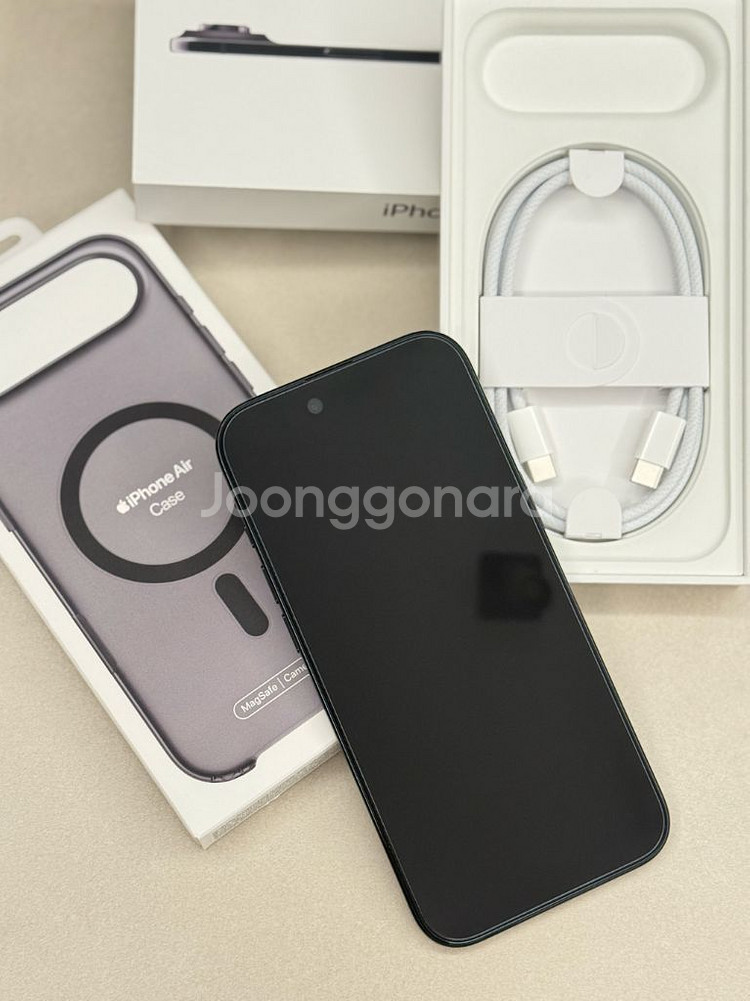 아이폰 17 에어 512G 블랙 자급제 정품케이스포함--1