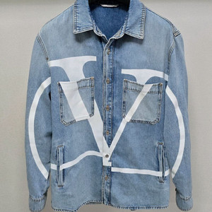 발렌티노 로고 데님 셔츠 자켓 48사이즈 100 105