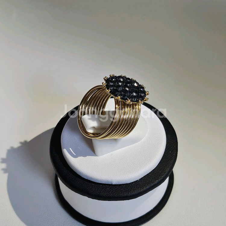 14k블랙 다이아 반지--2