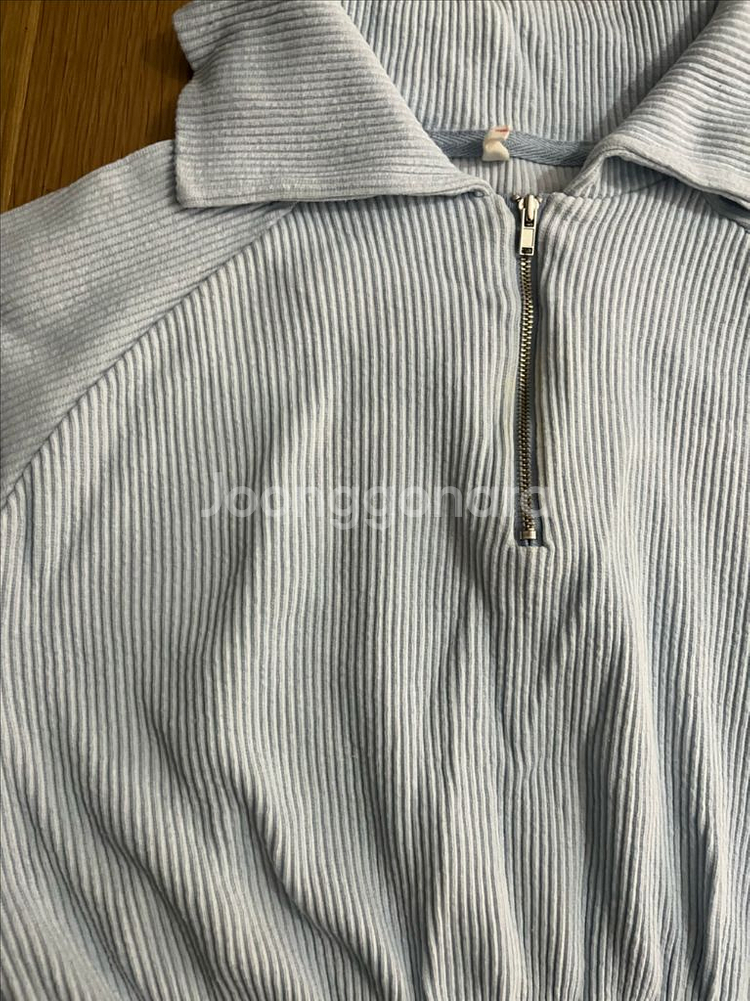우트 피치스 크롭 반집업 키즈 상의 3XL 하늘색--3