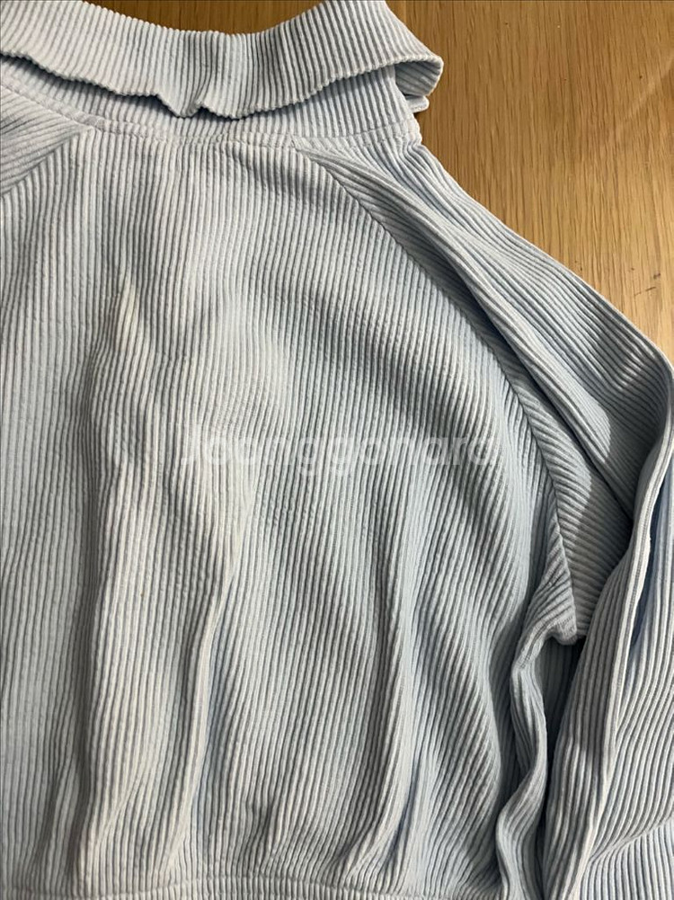 우트 피치스 크롭 반집업 키즈 상의 3XL 하늘색--8