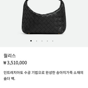 보테가 베네타 월리스 백 블랙 색상입니다