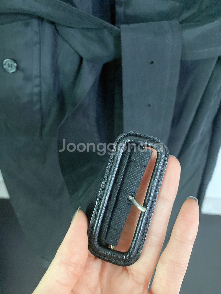 (105)버버리남자한글택울내피조끼포함블랙롱트렌치코트--3