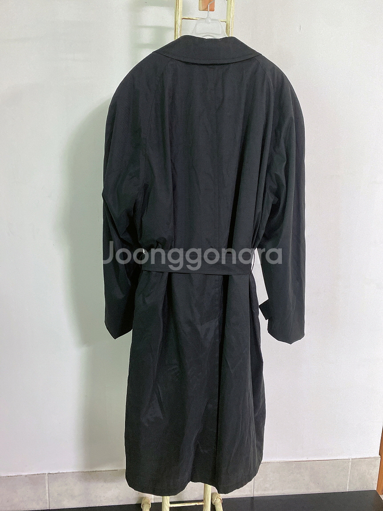 (105)버버리남자한글택울내피조끼포함블랙롱트렌치코트--5
