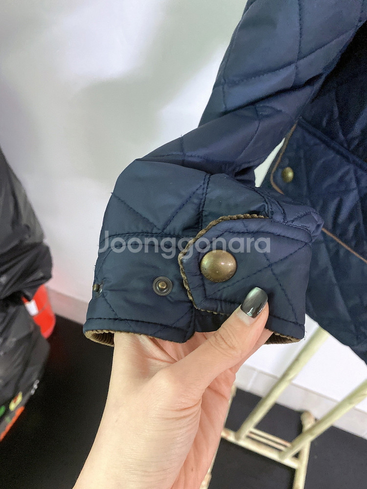 (L)폴로랄프로렌남자골덴코듀로이송아지가죽배색퀄팅점퍼--4