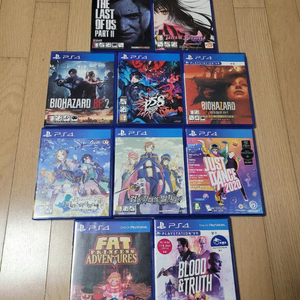 ps4 라오어파트2,바이오하자드7 re2, 페르소나5s