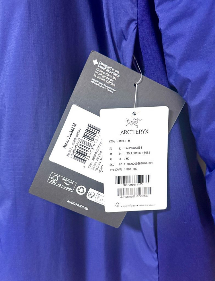 아키테릭스 아톰 l자켓 M size--3