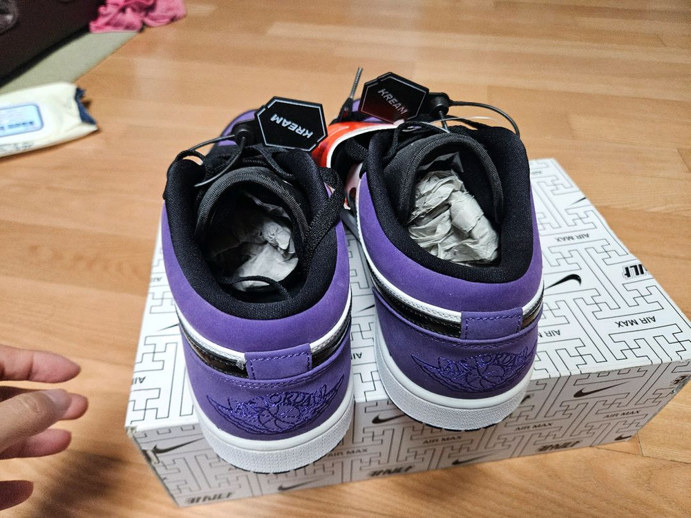 [280] 조던 1 로우 코트 퍼플 새제품 크림택o 이미지