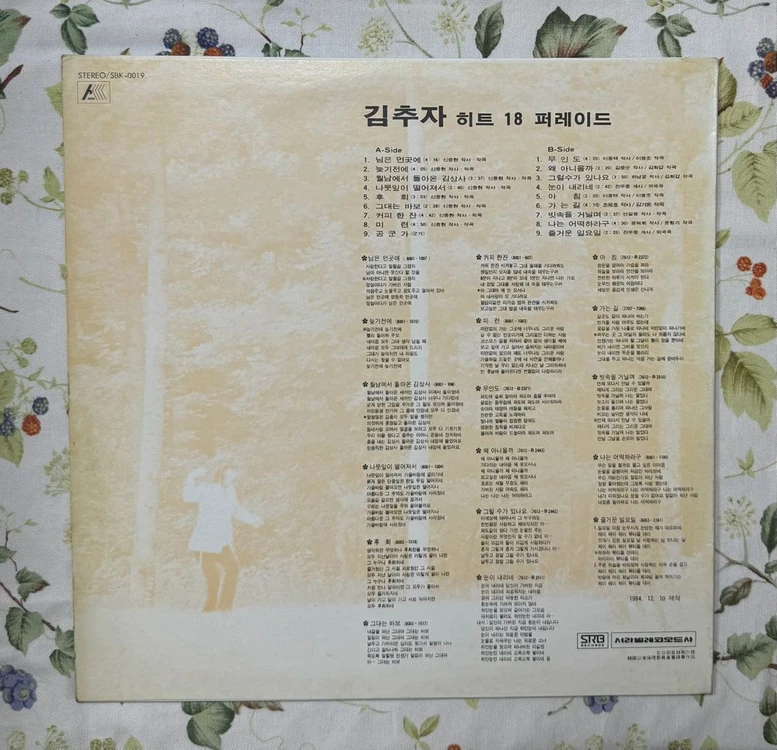 김추자 히트 18퍼레이드 엘피 이미지