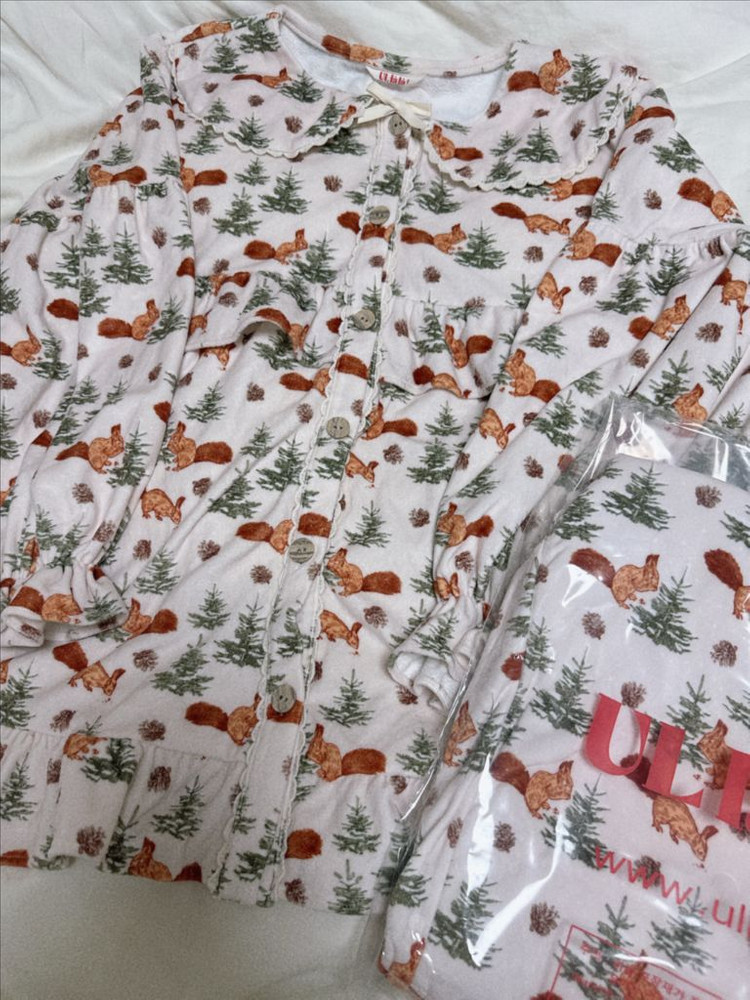 울랄라 파자마 샤비 피치기모 잠옷--7