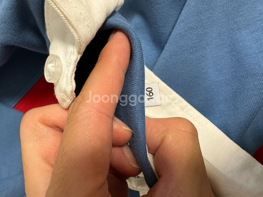 glgk 컬러블럭 럭비티셔츠 160사이즈--1