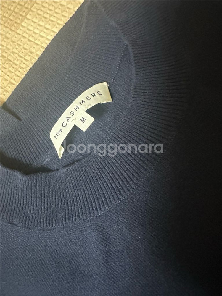 더캐시미어 벌룬 니트 원피스 네이비 90사이즈--3