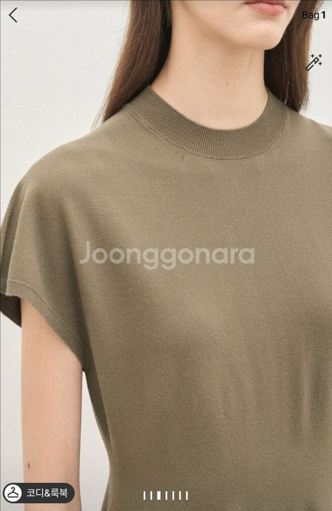 더캐시미어 벌룬 니트 원피스 네이비 90사이즈--1