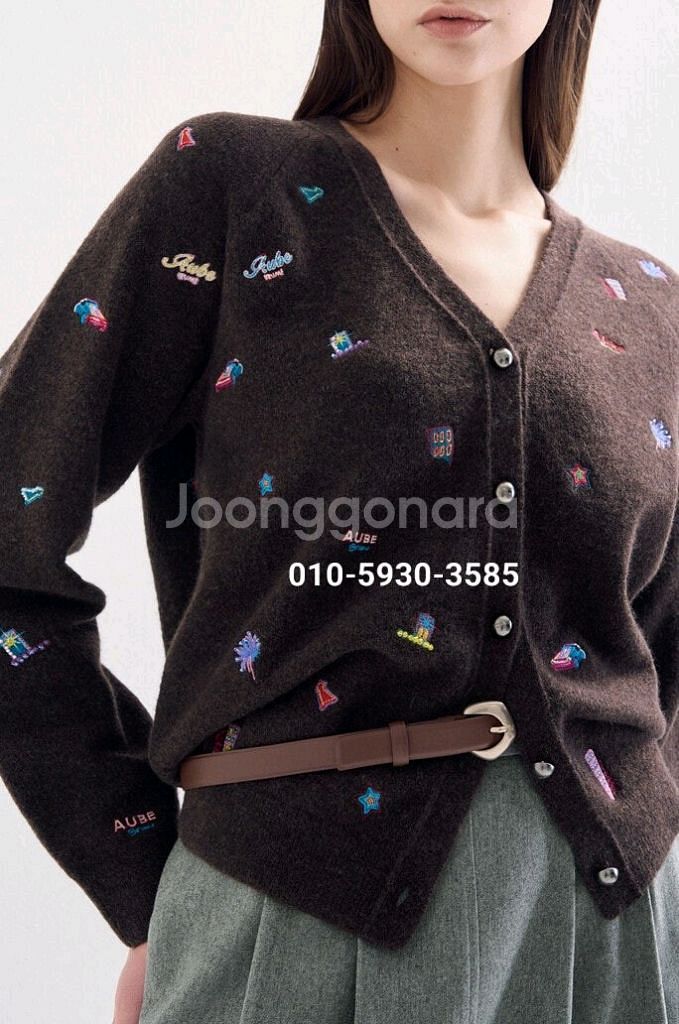 랑방 25 완판 자수 가디건 새상품--2
