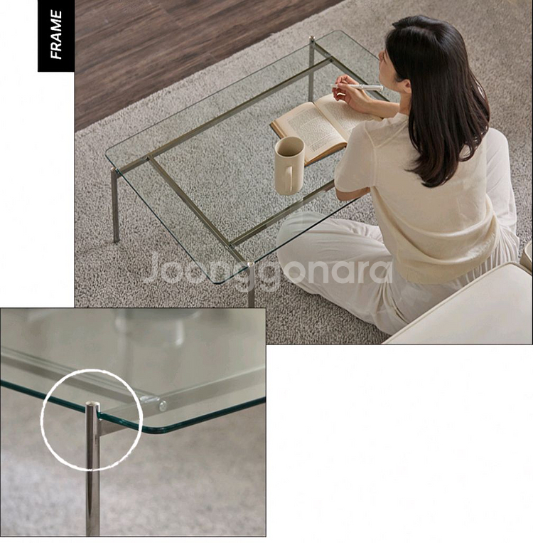 휴도 거실 유리테이블 800--0