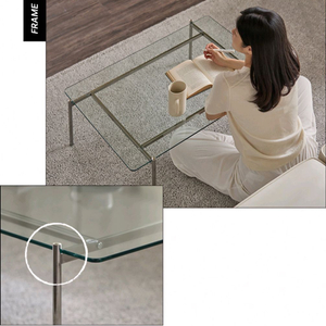 휴도 거실 유리테이블 800